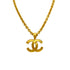 VINTAGE CHANEL NECKLACE COCOMARK GOLD ACCESSORY 94P 90325619