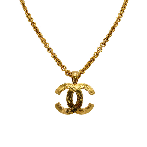 VINTAGE CHANEL NECKLACE COCOMARK GOLD ACCESSORY 94P 90338259