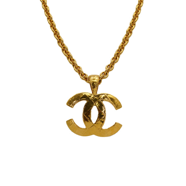 VINTAGE CHANEL NECKLACE COCOMARK GOLD ACCESSORY 94P 90338309