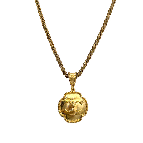 VINTAGE CHANEL NECKLACE COCOMARK GOLD ACCESSORY 96A 90323098