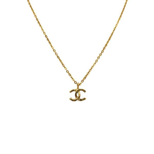 VINTAGE CHANEL NECKLACE COCOMARK GOLD ACCESSORY 90326220