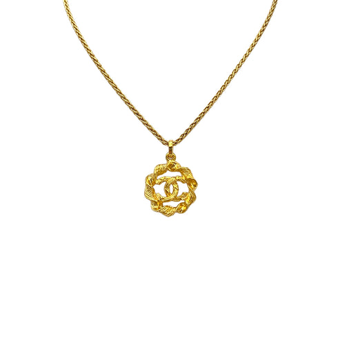 VINTAGE CHANEL NECKLACE COCOMARK GOLD ACCESSORY 90326640