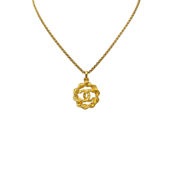 VINTAGE CHANEL NECKLACE COCOMARK GOLD ACCESSORY 90326640
