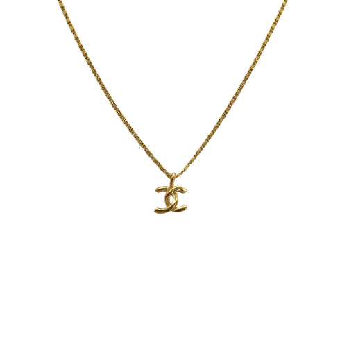 VINTAGE CHANEL NECKLACE COCOMARK GOLD ACCESSORY 90330658