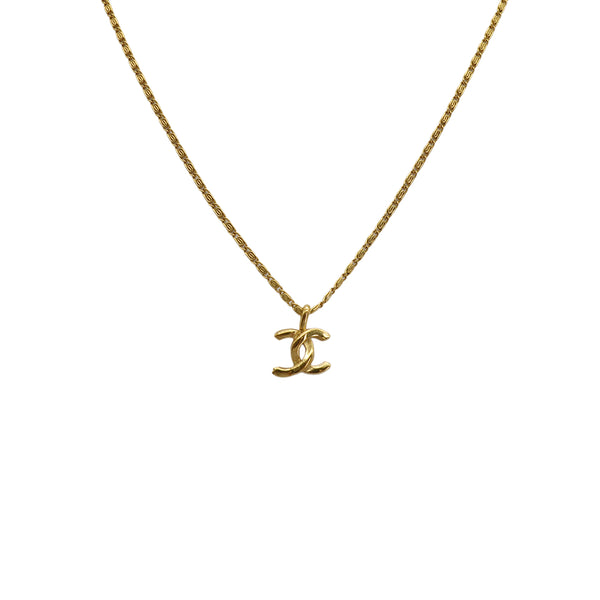 VINTAGE CHANEL NECKLACE COCOMARK GOLD ACCESSORY 90330658