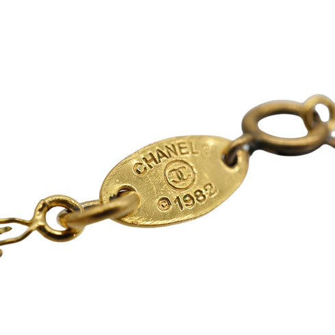 VINTAGE CHANEL NECKLACE COCOMARK GOLD ACCESSORY 90330658