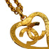 VINTAGE CHANEL NECKLACE COCOMARK HEART GOLD ACCESSORY 95P 90335752