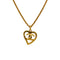 VINTAGE CHANEL NECKLACE COCOMARK HEART GOLD ACCESSORY 95P 90338280
