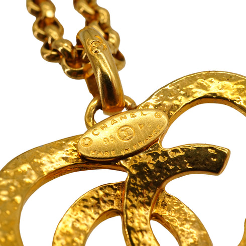 VINTAGE CHANEL NECKLACE COCOMARK HEART GOLD ACCESSORY 95P 90338280