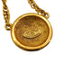 VINTAGE CHANEL NECKLACE COCOMARK ROUND GOLD ACCESSORY 90331834