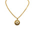 VINTAGE CHANEL NECKLACE COCOMARK ROUND GOLD ACCESSORY 90338905