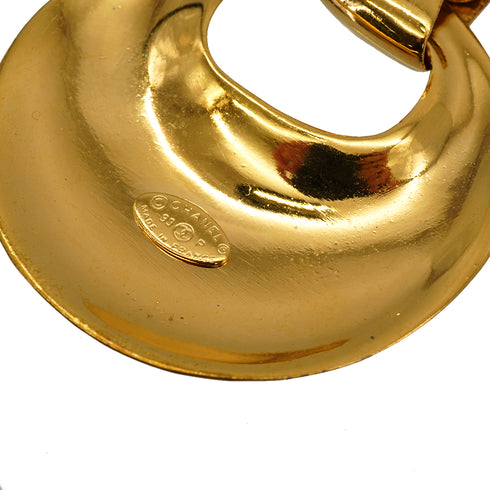 VINTAGE CHANEL NECKLACE COCOMARK ROUND GOLD ACCESSORY 93P 90334881
