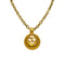 VINTAGE CHANEL NECKLACE COCOMARK ROUND GOLD ACCESSORY 93P 90347859