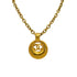VINTAGE CHANEL NECKLACE COCOMARK ROUND GOLD ACCESSORY 93P 90347859
