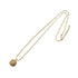 VINTAGE CHANEL NECKLACE COCOMARK STUDS BALL BEIGE GOLD ACCESSORY 00A 90328009