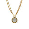 VINTAGE CHANEL NECKLACE DOUBLE CHAIN LOUPE FAUX PEARL GOLD ACCESSORY 90332597