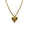 VINTAGE CHANEL NECKLACE HEART COCOMARK GOLD ACCESSORY 93P 90328001