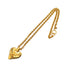 VINTAGE CHANEL NECKLACE HEART COCOMARK GOLD ACCESSORY 93P 90328001