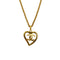 VINTAGE CHANEL NECKLACE HEART COCOMARK GOLD ACCESSORY 95P 90330662