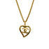 VINTAGE CHANEL NECKLACE HEART COCOMARK GOLD ACCESSORY 95P 90330662