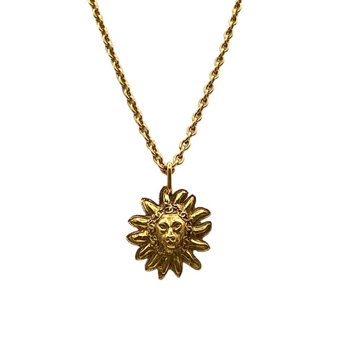 VINTAGE CHANEL NECKLACE LION MOTIF GOLD ACCESSORY 90328005