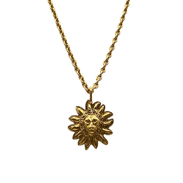 VINTAGE CHANEL NECKLACE LION MOTIF GOLD ACCESSORY 90328005