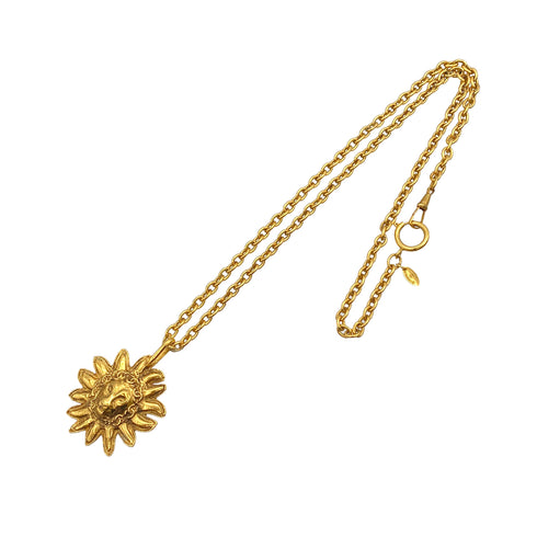 VINTAGE CHANEL NECKLACE LION MOTIF GOLD ACCESSORY 90328005
