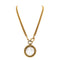 VINTAGE CHANEL NECKLACE LOUPE COCOMARK MATELASSE GOLD ACCESSORY 90322931