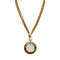 VINTAGE CHANEL NECKLACE MAGNIFYING GLASS COCOMARK LOGO GOLD ACCESSORY 90321103
