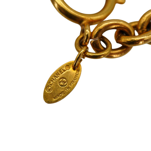 VINTAGE CHANEL NECKLACE MATELASSE COCOMARK GOLD ACCESSORY 90335763