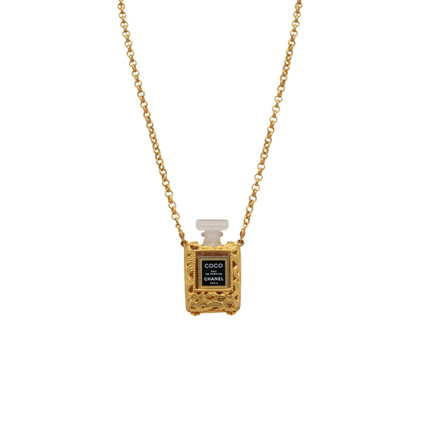 VINTAGE CHANEL NECKLACE PERFUME GOLD ACCESSORY 90323484