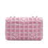 VINTAGE CHANEL NEW TRAVEL LINE CHAIN SHOULDER BAG PINK CANVAS SILVER HARDWARE 90348496