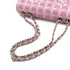 VINTAGE CHANEL NEW TRAVEL LINE CHAIN SHOULDER BAG PINK CANVAS SILVER HARDWARE 90348496