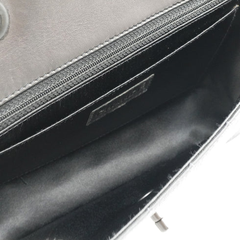 VINTAGE CHANEL NEW TRAVEL LINE EAST WEST CHOCOLATE BAR CHAIN SHOULDER BAG BLACK NYLON 90339648