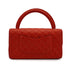 VINTAGE CHANEL PARENT-CHILD BAG PARENTS ONLY RED LAMB SKIN SILVER HARDWARE 90335317