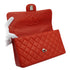 VINTAGE CHANEL PARENT-CHILD BAG PARENTS ONLY RED LAMB SKIN SILVER HARDWARE 90335317