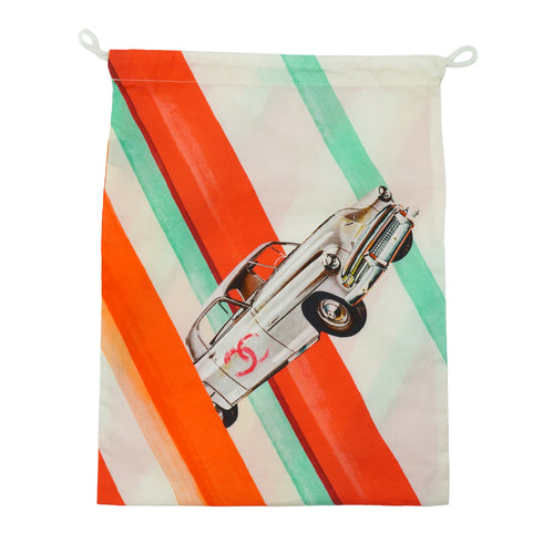 VINTAGE CHANEL PAREO COCOMARK CLASSIC CAR MOTIF MULTICOLOR COTTON 90343433