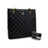 VINTAGE CHANEL PARIS LIMITED EDITION MATELASSE CHAIN SHOULDER BAG BLACK LAMB SKIN GOLD HARDWARE 90324825