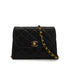 VINTAGE CHANEL PARIS LIMITED EDITION MATELASSE CHAIN SHOULDER BAG BLACK LAMB SKIN GOLD HARDWARE 90343958