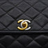 VINTAGE CHANEL PARIS LIMITED EDITION MATELASSE CHAIN SHOULDER BAG BLACK LAMB SKIN GOLD HARDWARE 90343958
