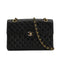 VINTAGE CHANEL PARIS LIMITED EDITION MATELASSE CHAIN SHOULDER BAG BLACK LAMB SKIN GOLD HARDWARE 90328929