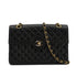 VINTAGE CHANEL PARIS LIMITED EDITION MATELASSE CHAIN SHOULDER BAG BLACK LAMB SKIN GOLD HARDWARE 90328929