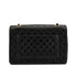 VINTAGE CHANEL PARIS LIMITED EDITION MATELASSE CHAIN SHOULDER BAG BLACK LAMB SKIN GOLD HARDWARE 90328929