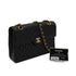 VINTAGE CHANEL PARIS LIMITED EDITION MATELASSE CHAIN SHOULDER BAG BLACK LAMB SKIN GOLD HARDWARE 90328929