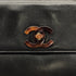 VINTAGE CHANEL PLASTIC CHAIN SHOULDER BAG TORTOISESHELL BLACK LAMB SKIN 90328120