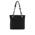 VINTAGE CHANEL PST CHAIN TOTE BAG BLACK CAVIAR SKIN SILVER HARDWARE 90327085