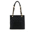 VINTAGE CHANEL PST CHAIN TOTE BAG BLACK CAVIAR SKIN GOLD HARDWARE 90317909