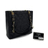 VINTAGE CHANEL PST CHAIN TOTE BAG BLACK CAVIAR SKIN GOLD HARDWARE 90317909