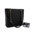 VINTAGE CHANEL PST CHAIN TOTE BAG BLACK CAVIAR SKIN GOLD HARDWARE 90321624