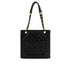 VINTAGE CHANEL PST CHAIN TOTE BAG BLACK CAVIAR SKIN GOLD HARDWARE 90344088